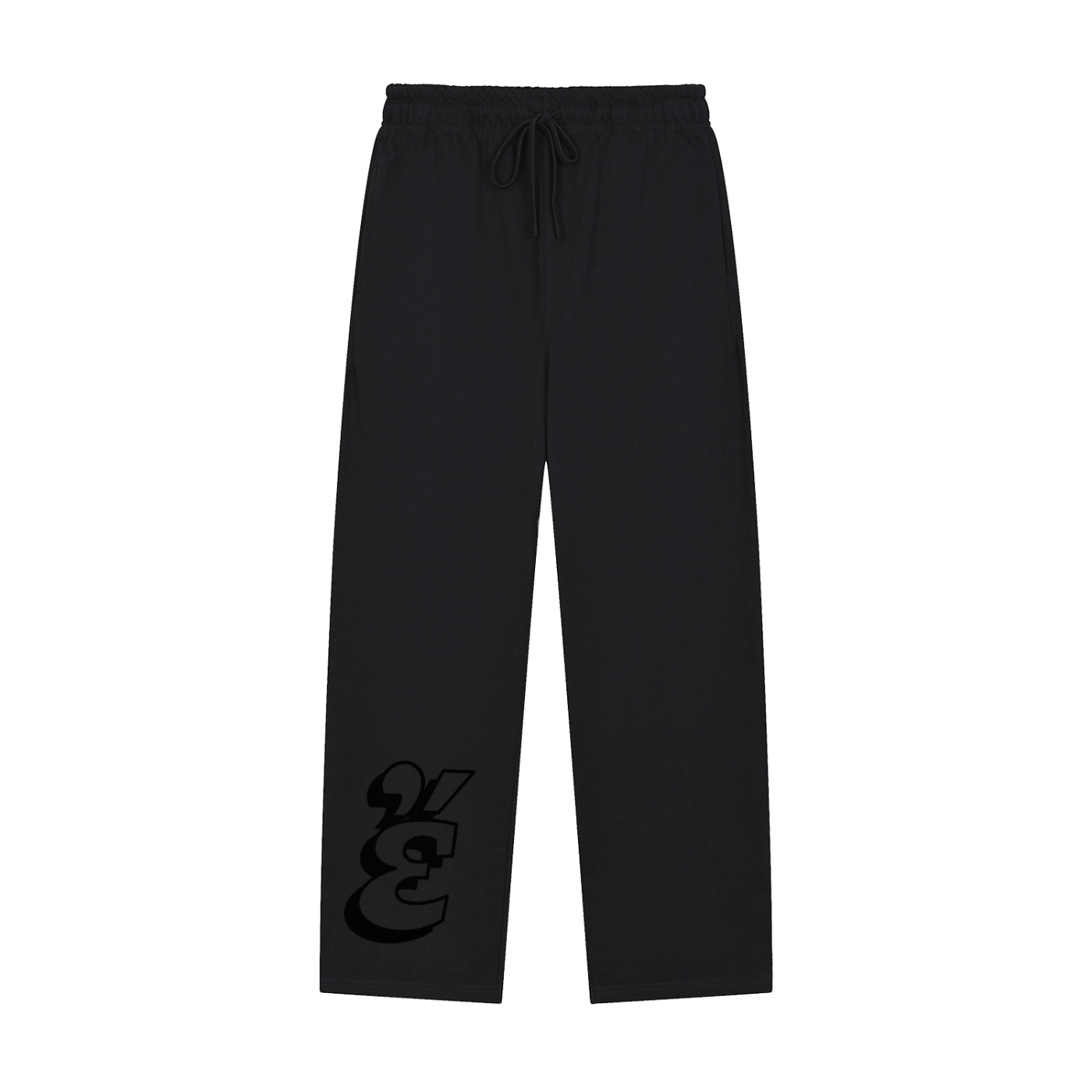 Solid Color Straight-Leg Sweatpants